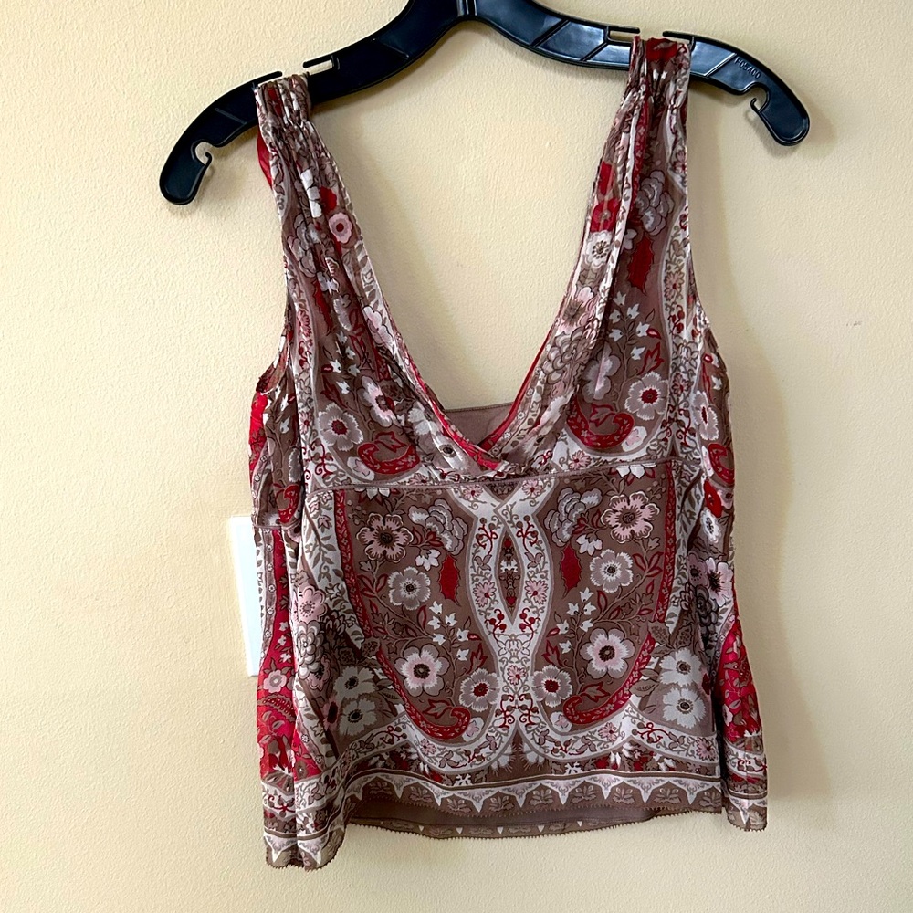 Elie Tahari - Floral Blouse - Petite Medium